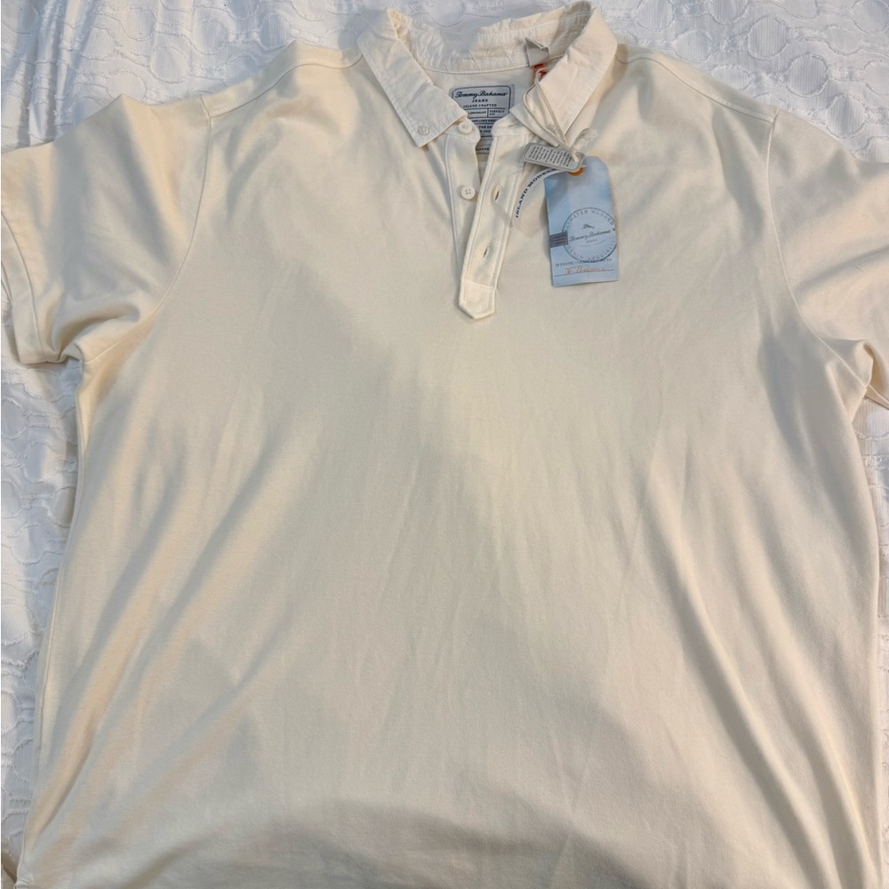Tommy Bahama Cream Polo Shirt